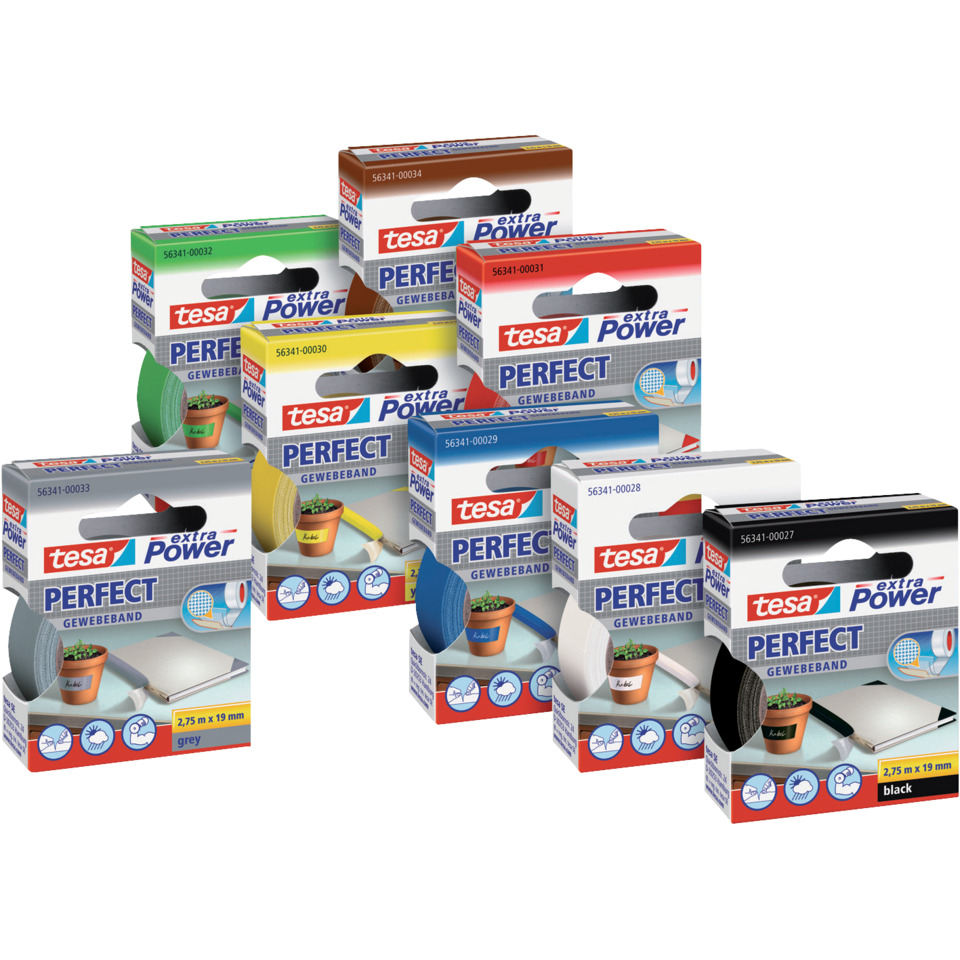 Gewebeaband, Tesa Perfekt, Gewebeband, Klebeband, Rollenboxen