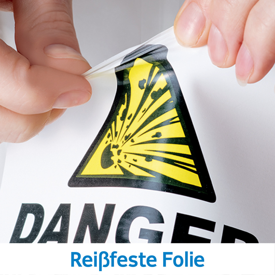warnung, danger, folie, hautverträglich, folie-transparent,  Warnhinweis,  Hochspannung,  Gefahrenschild,  Abziehfolie,  Folienetikett