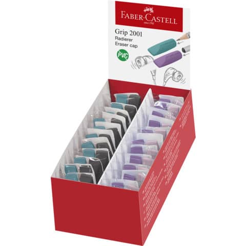 Radierer Eraser Cap RollOn Grip 2001, sortiert FABER CASTELL 187173