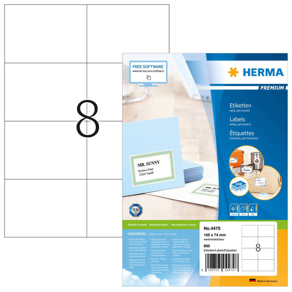 Etiketten, Labels, Kartenetiketten, Universaletiketten, Drucketiketten