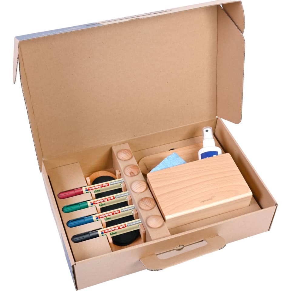 Kinderwerkzeug, Kunstset, Buntstifte, Schwarz, Holzbox