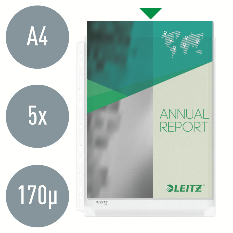 A4, 5x, 170µ, Annual report, Leitz
