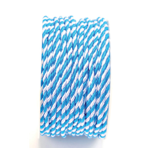 Seidenkordel, 3mmx25m, weiß/blau GOLDINA 474300301.0025