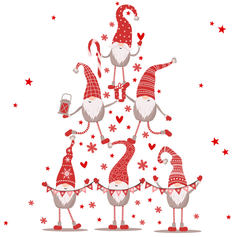 Weihnachtsgnome, Gnome, Weihnachtsdeko, Rot, Wintermotiv