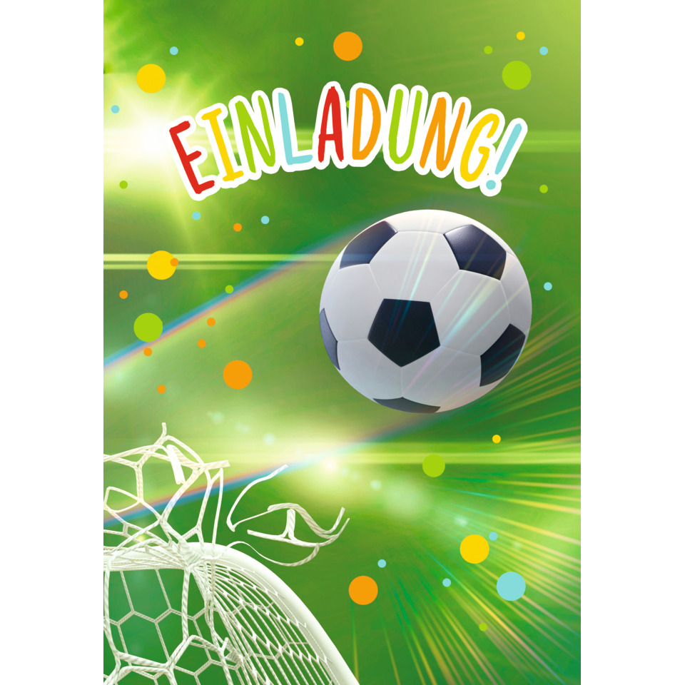 fußball, fußball-aufkleber, tor netz, fußball, einladungskarte