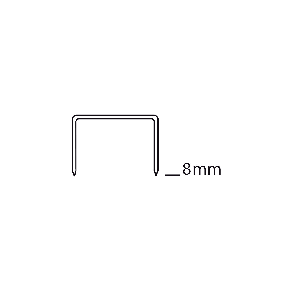 U-Form, Metall, Clip, 8mm, dünn