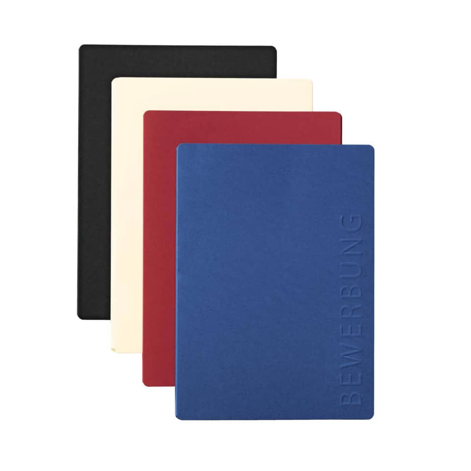 Notizbuch, Kartenetui, bunte Farben, Pappe?, Bewerbung?