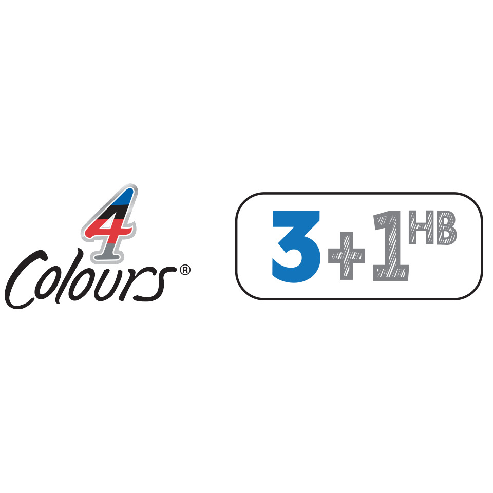 Coloured pencils, Multipack, 3+1, Farbenfroh, Logo