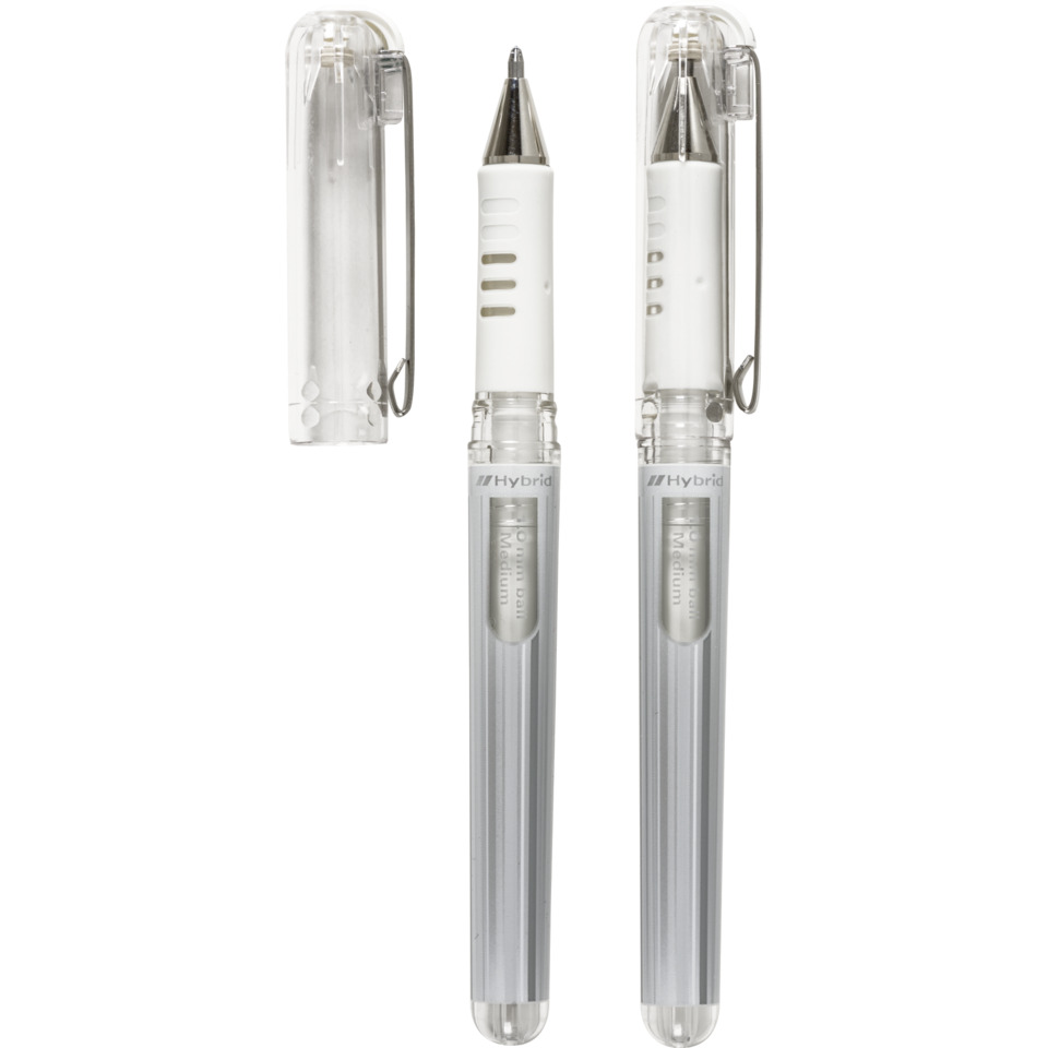 Kugelschreiber, Gelstift, Metallic, Transparenter Körper, Hybrid-Mitte