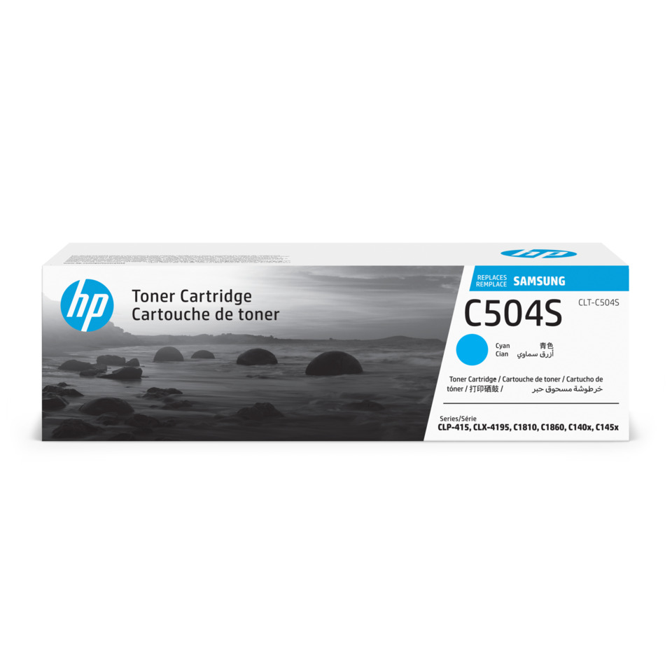 Toner, Tonerpatrone, C504S, HP, Kartonbox, Toner, Kassette, Zyan, HP, Samsung Ersatz