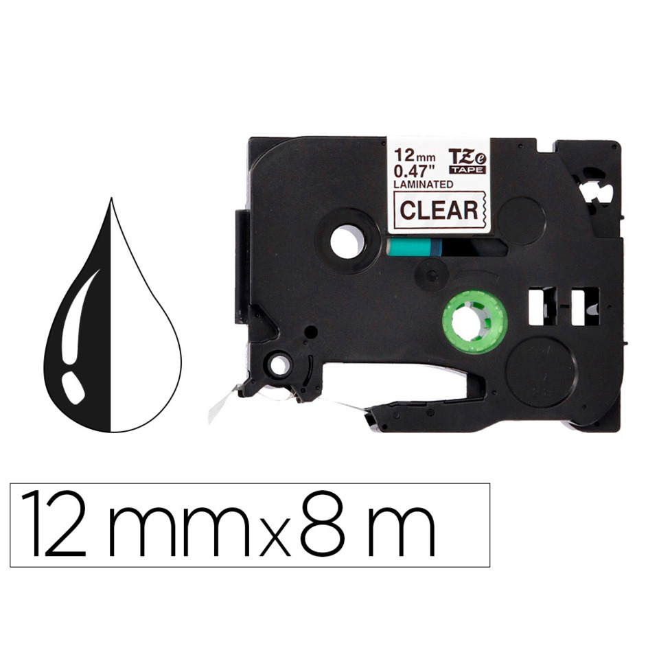 Kassette, Tape, Laminate, Clear, 12 mm