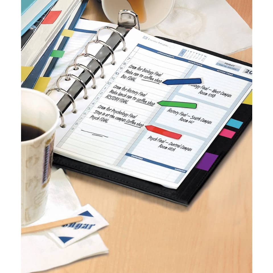 Planer, Notizbuch, Ordner, Kaffeebecher, Haftnotizen