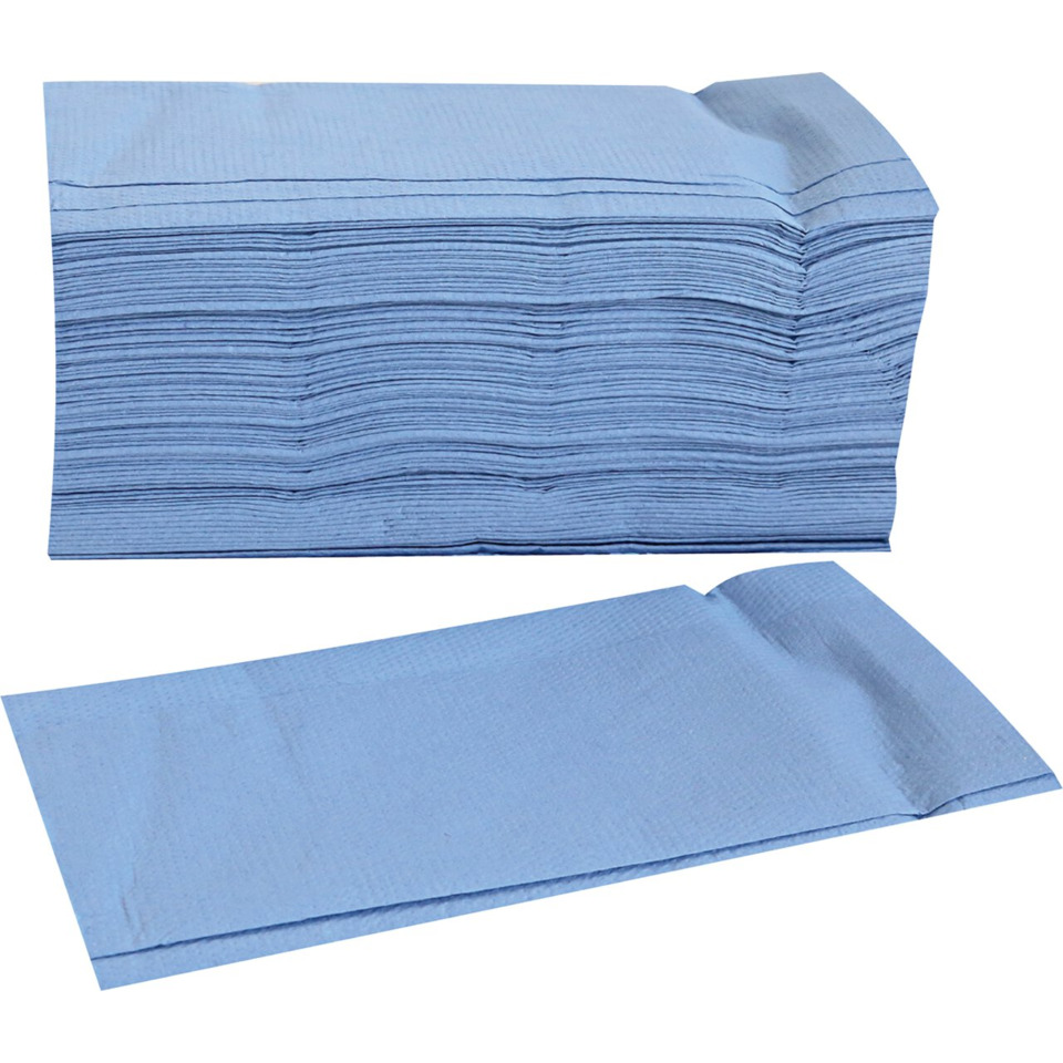 Zellstofftücher, Papiertücher, Mikrofasertücher, Blau, Einweg-Tücher