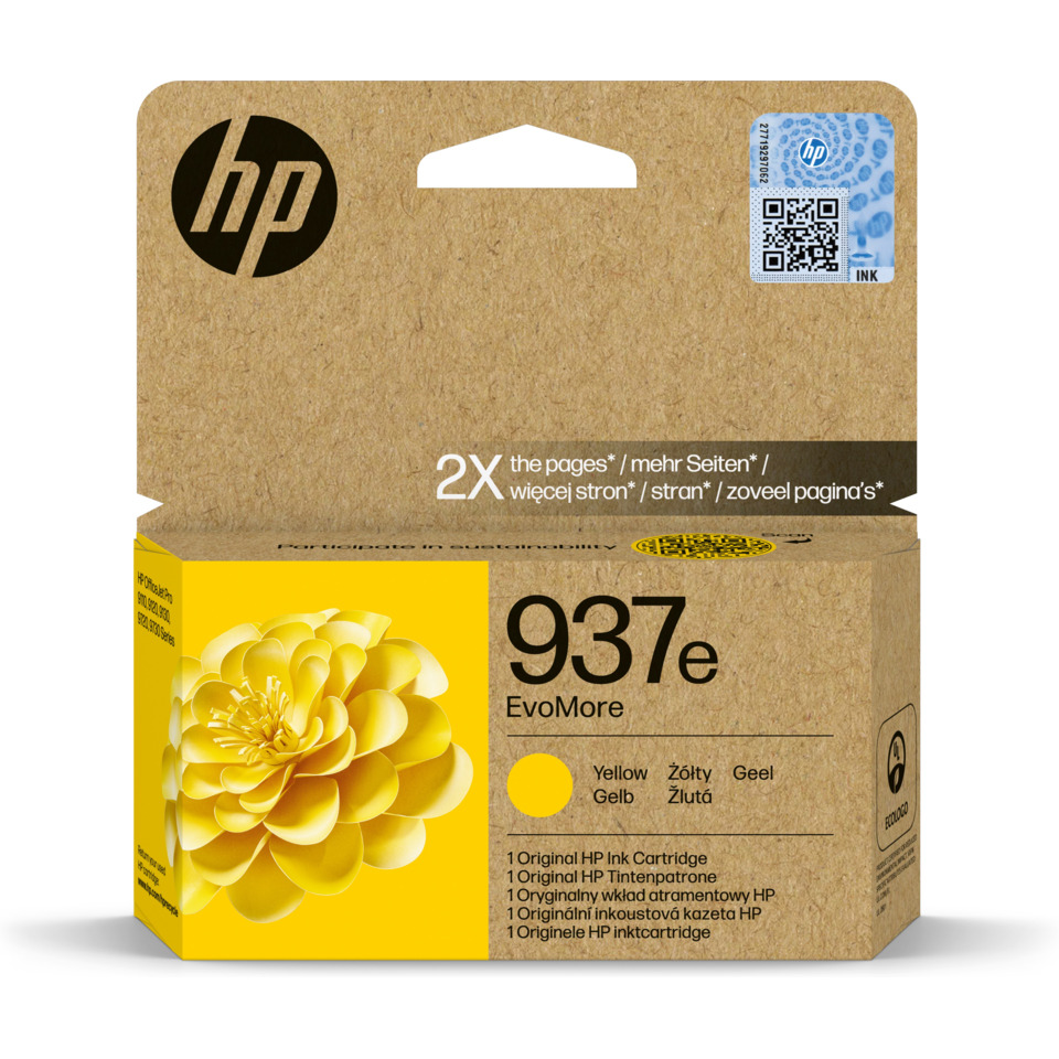 HP, Tintenpatrone, Gelb, EvoMore, 937e