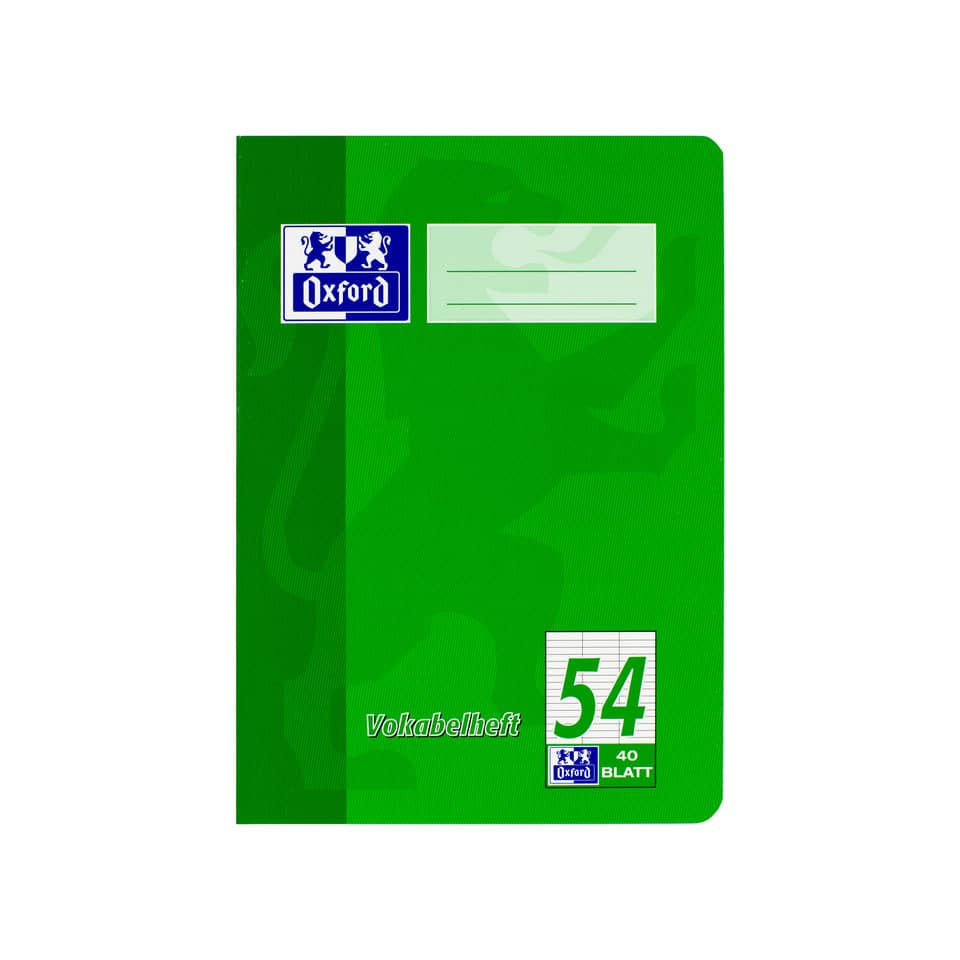 Notizbuch, Grün, Oxford, Vokabelheft, Hefte