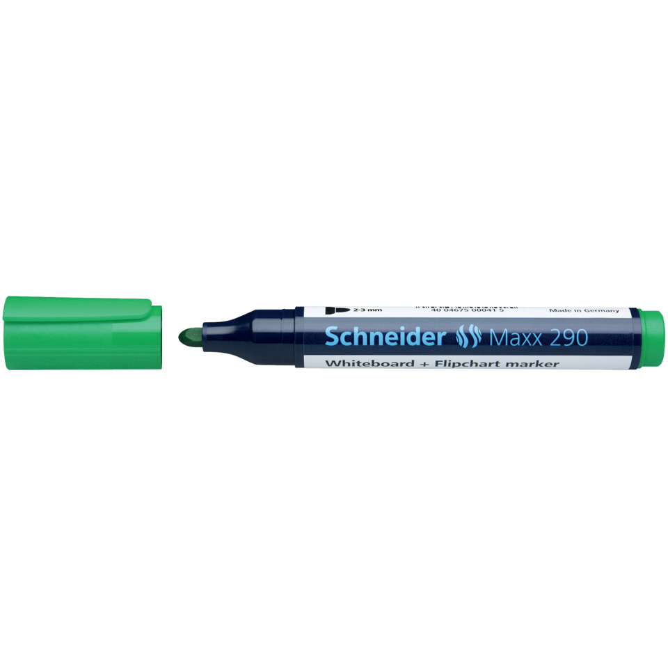 Whiteboard-Marker, Schneidefasser?, Grüner Deckel, Feinspitzestift, Schneider Maxx 290