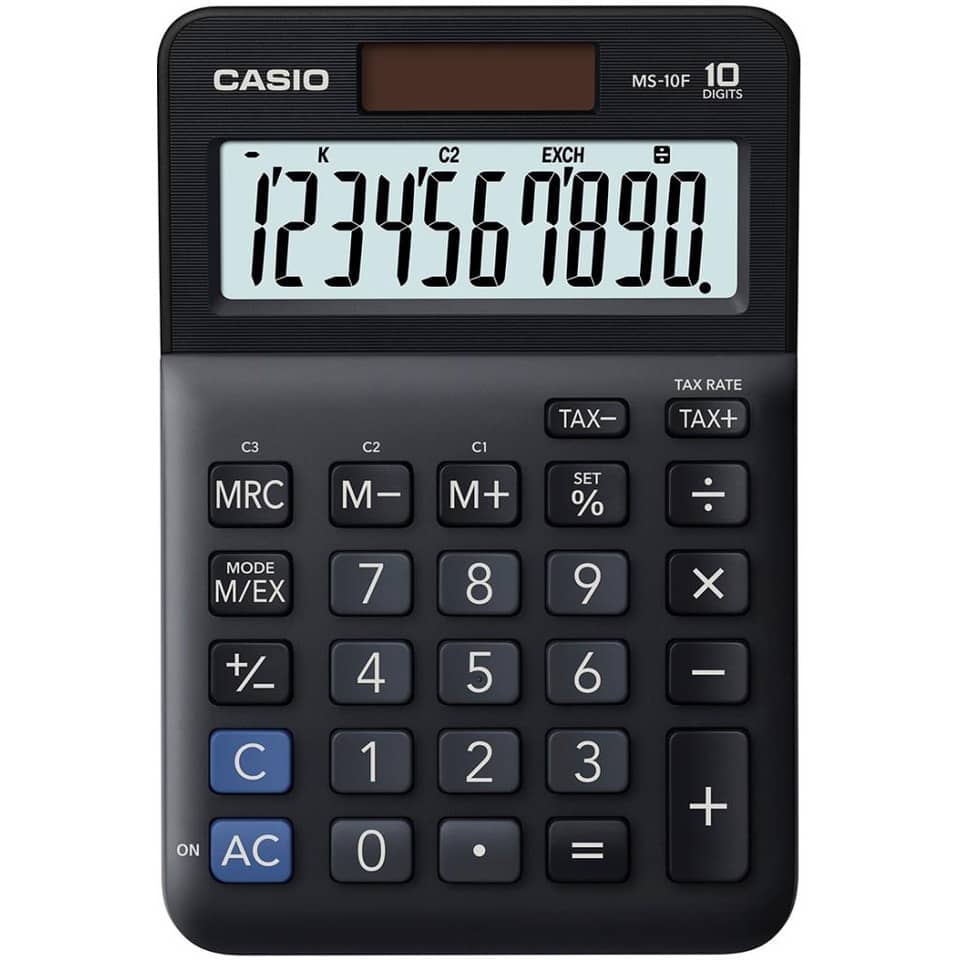 Taschenrechner, Schreibweise, Tastatur, Anzeige, Casio