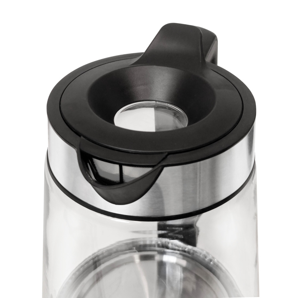 Kaffee- oder Teekanne, Karaffe, Glasbehälter, Deckel mit Ausguss, Filter/Filtereinsatz