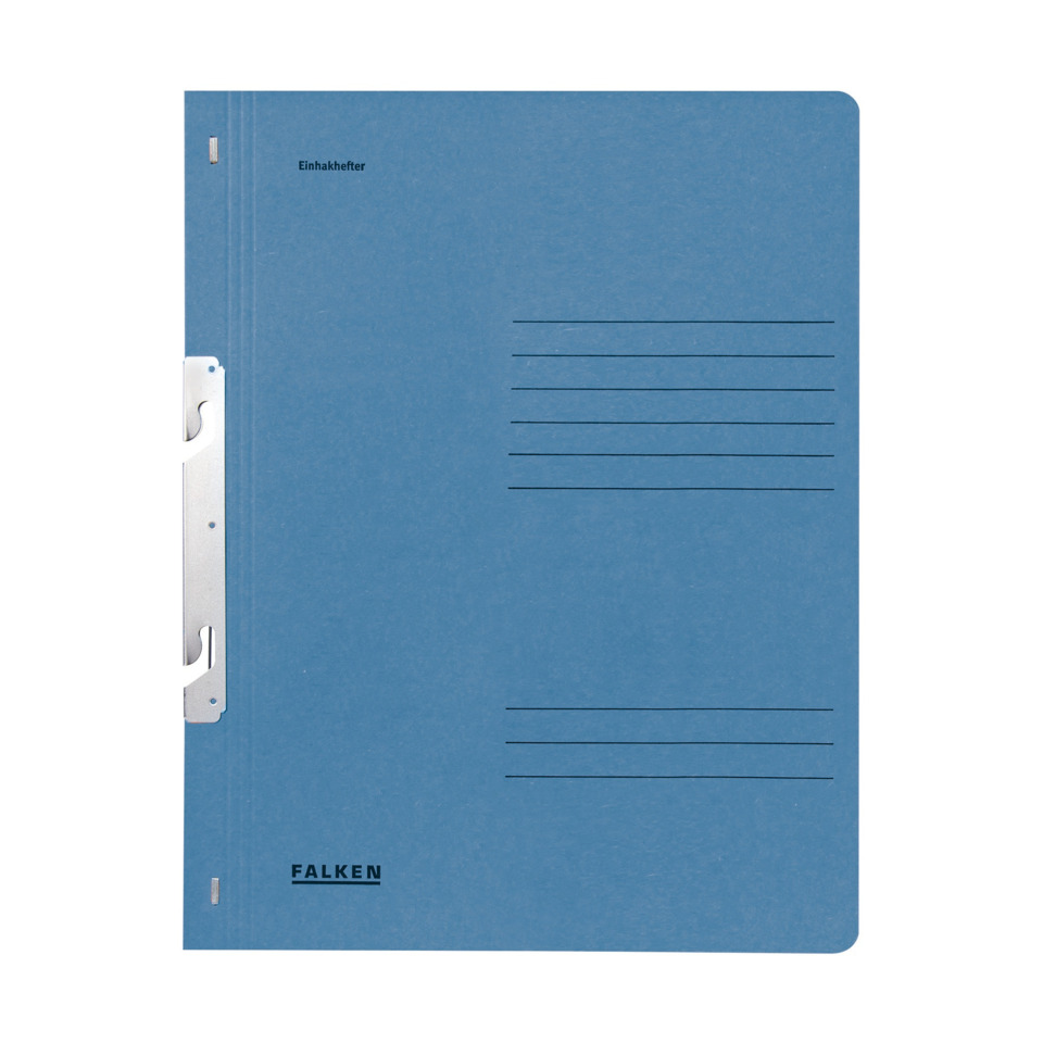 Ordner, Aktenordner, blaue Farbe, Drahtheft/Prägestasche, Linienlayout