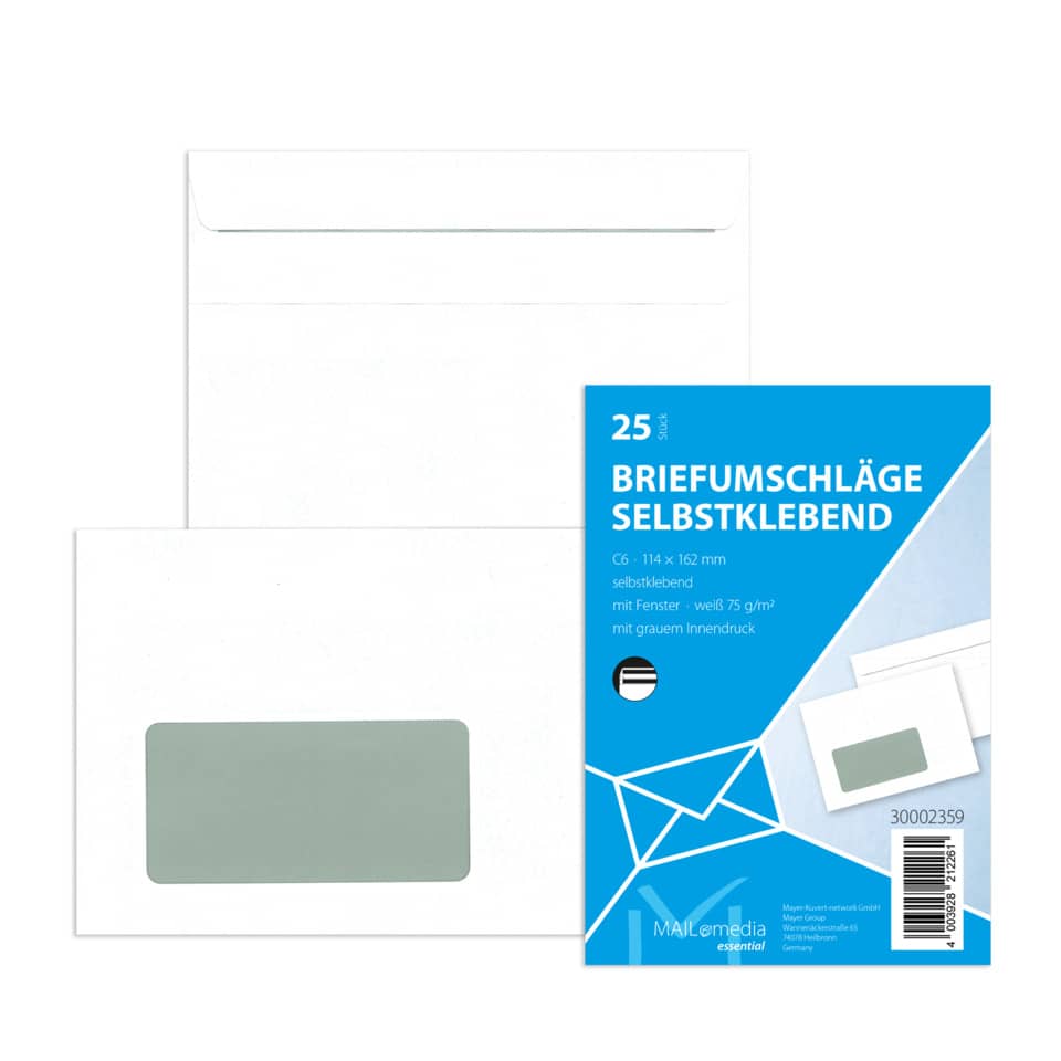 Briefumschläge, Selbstklebend, Umschläge, Fensterbriefumschlag, Papierprodukt