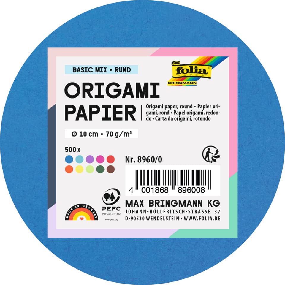 Origami-Papier, Papier, 10 cm, 70 g/m², bunte Farben