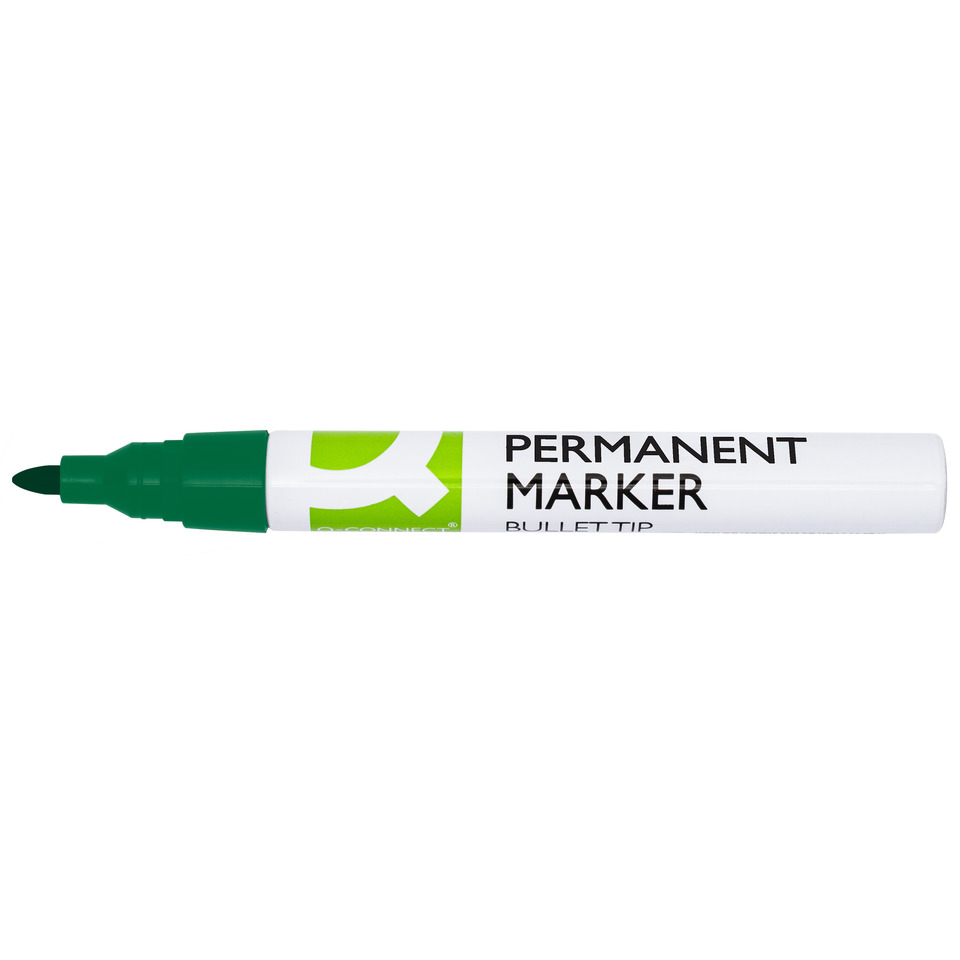 Permanent marker, Marker, Bullet tip, Grüner Tintenstift, Weißer Körper
