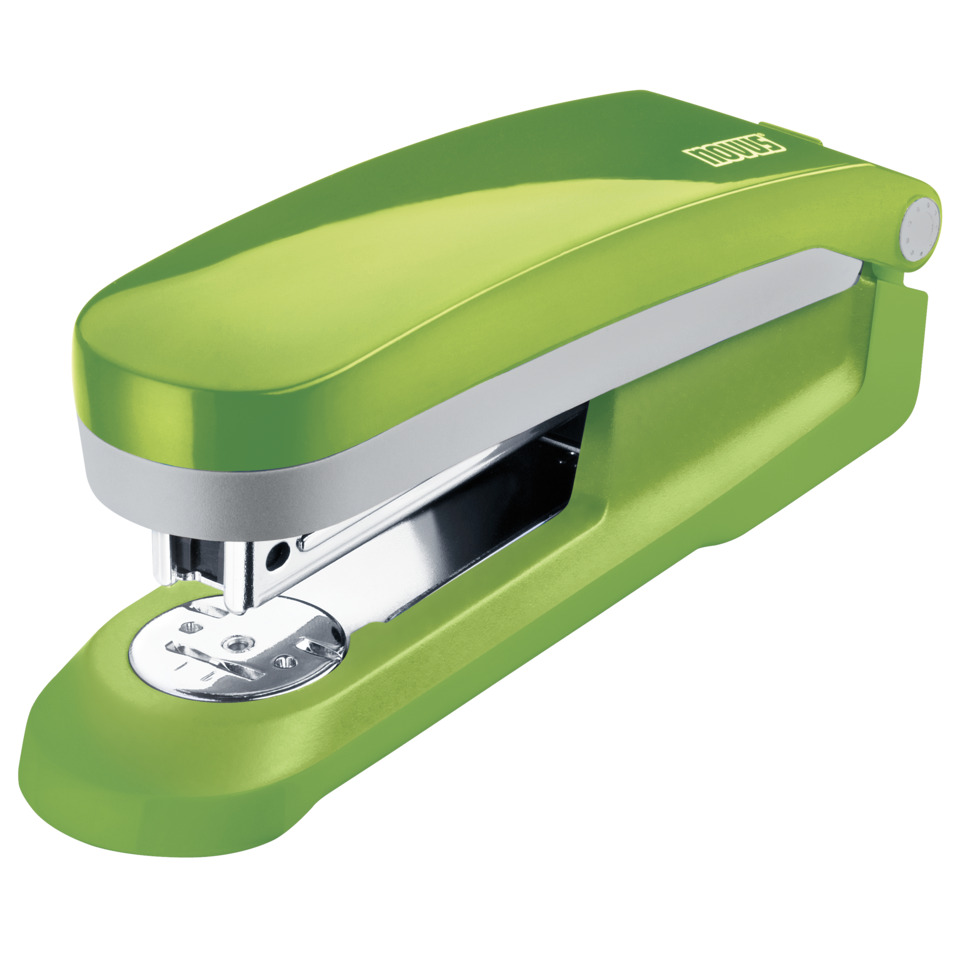 stapler, briefklammer, grün, metallic, office