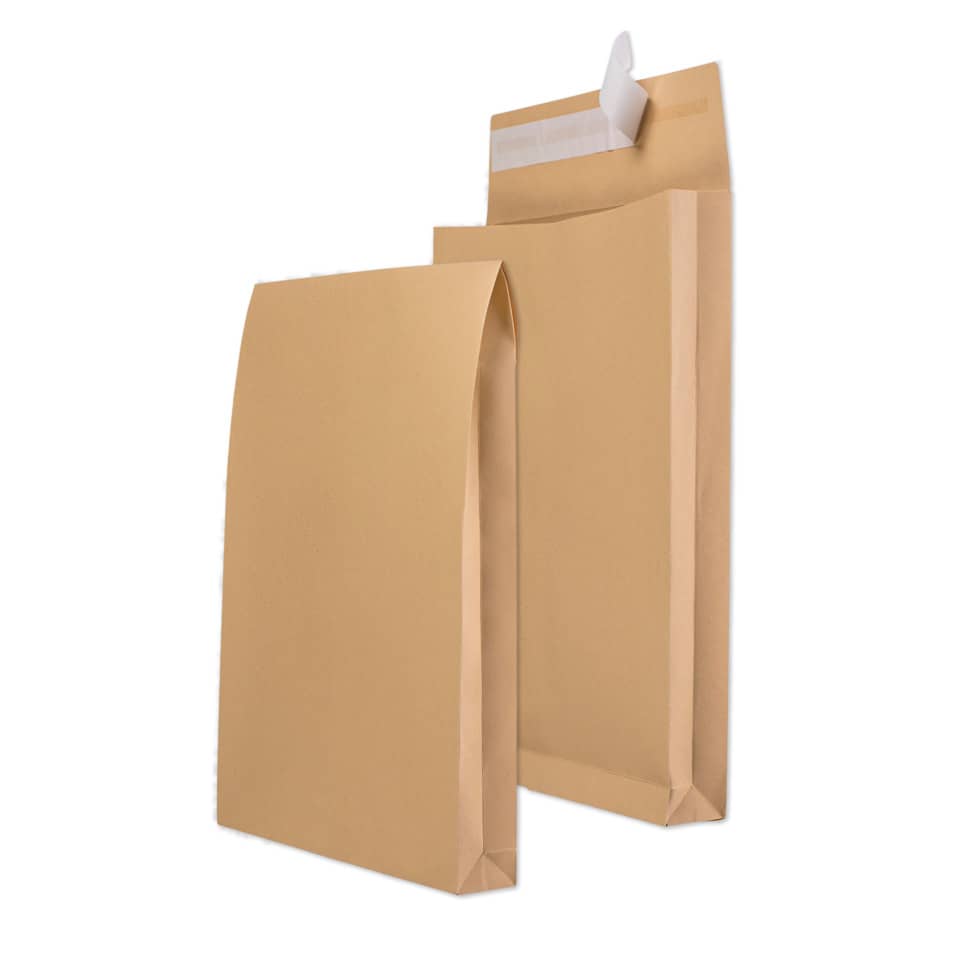 Pouch bag, Brauner Beutel aus Kraftpapier, Kraftpapier, Flacher Beutel, Verpackungsbeutel