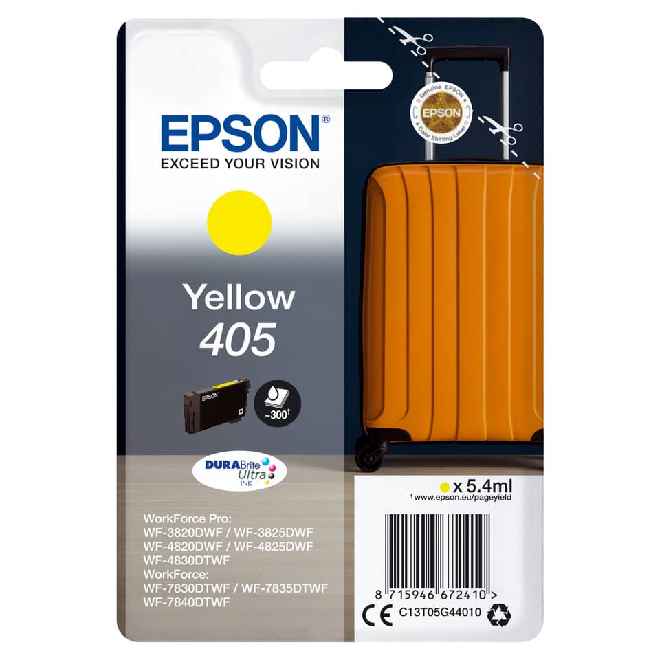 Tintenpatrone, Yellow 405, Druckerpatrone, Epson, Seitenausbeute ca. 300