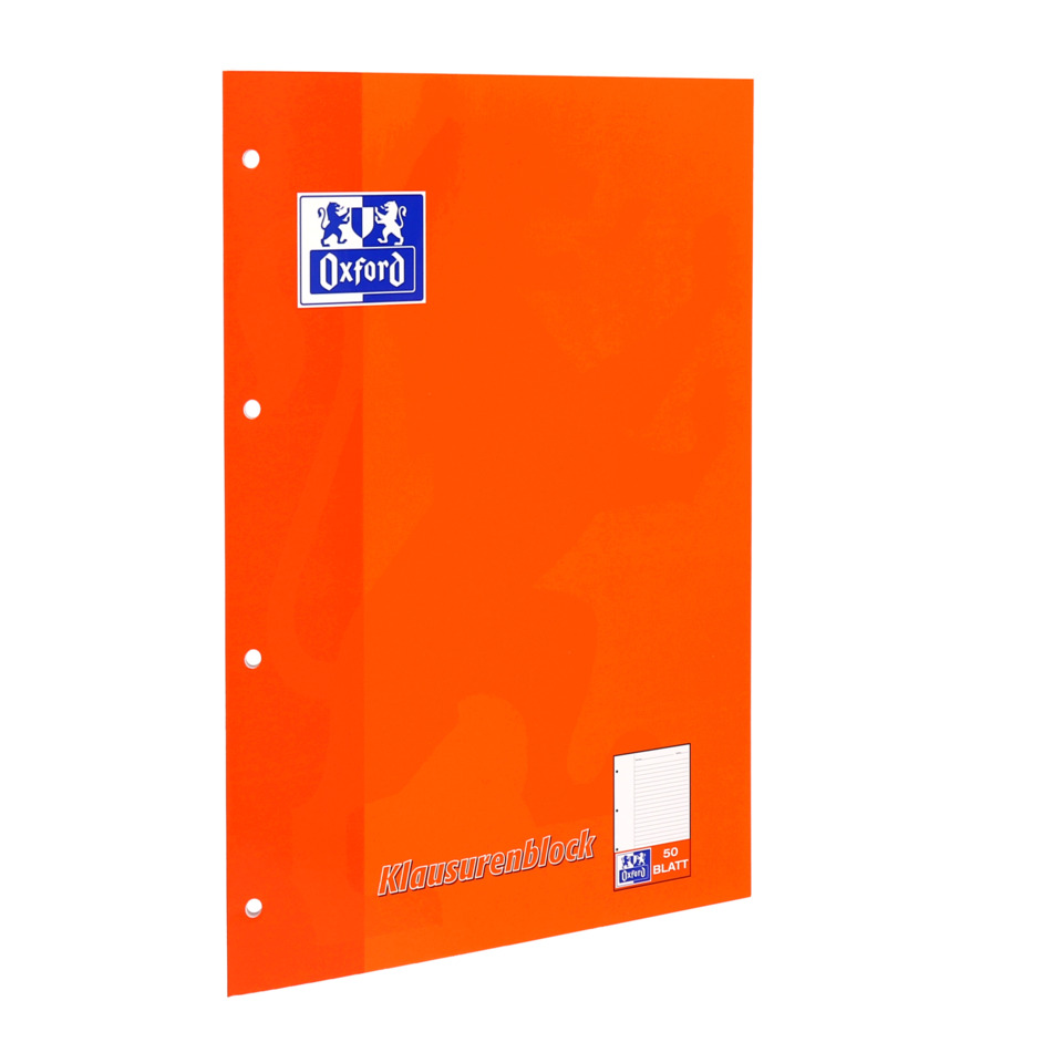 Ordner, Kladde, Klausurenblock, A4, orange