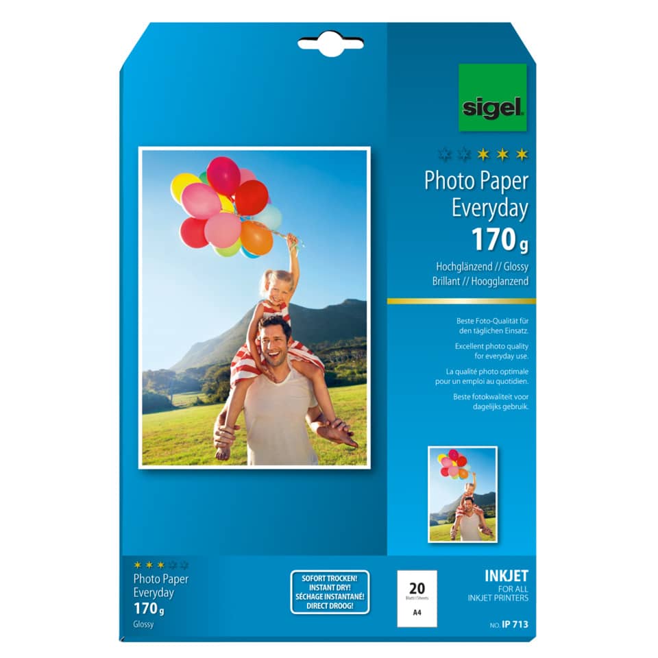 Foto-Papier, Alltag, 170 g, A4, Glanz