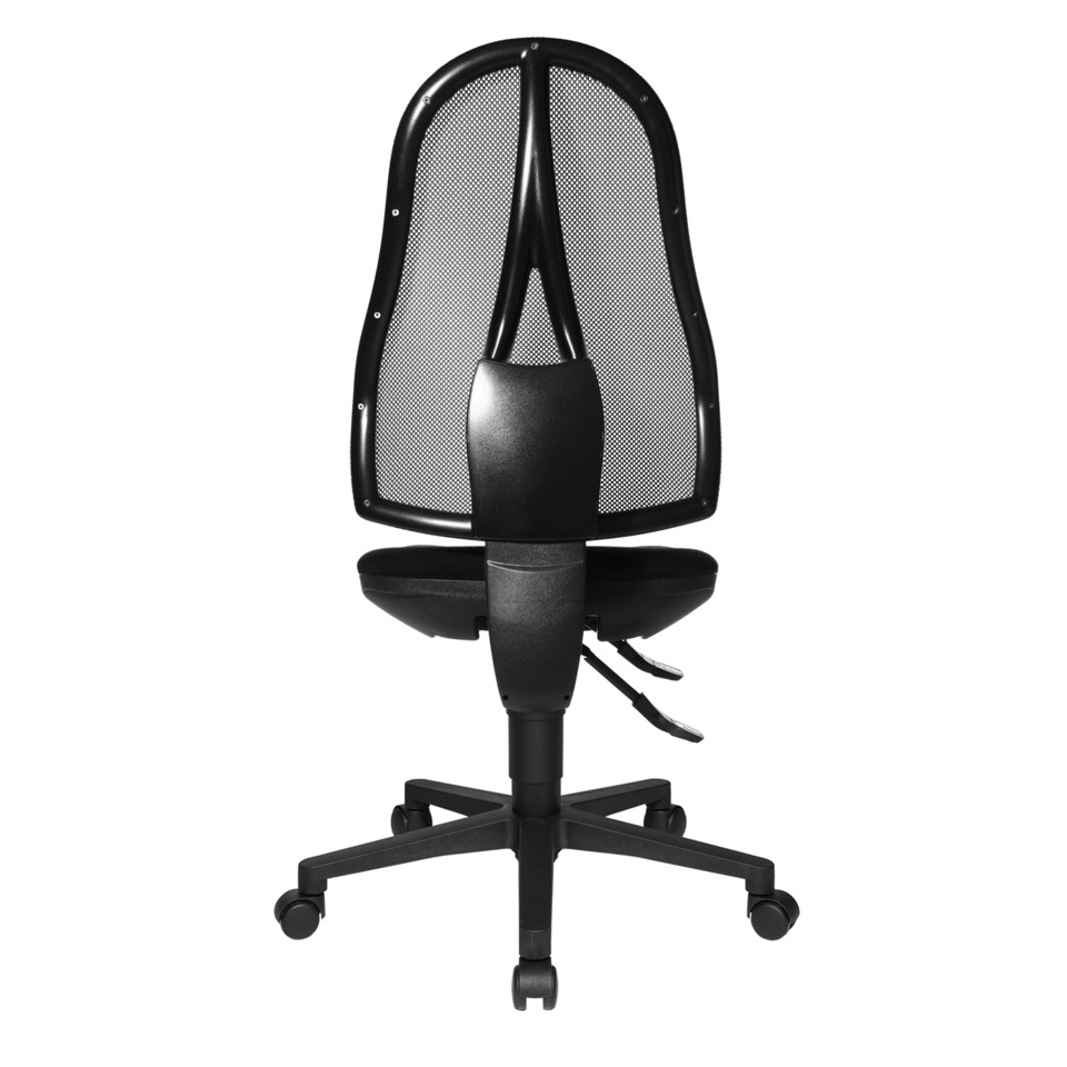 bürostuhl, mesh-rückenlehne, höhe verstellbar, rollenfuß, schwarz