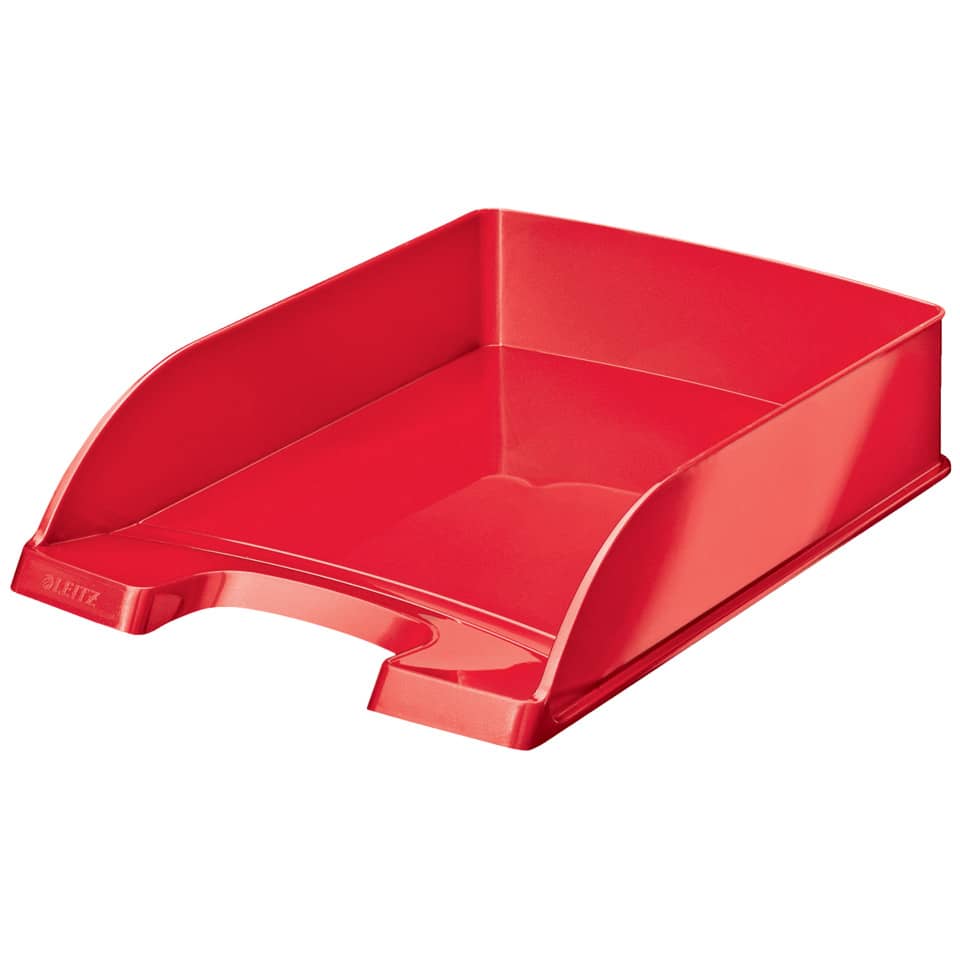 Post-it Schreibtischablage, Schreibtischorganizer, Ablagekorb, Rot, Organizer aus Metall