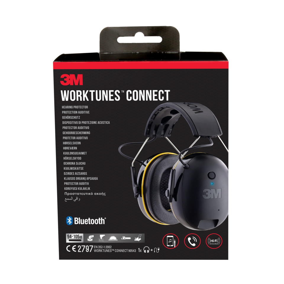 Kopfhörer, Over-Ear, Bluetooth, Hörerschutz, 3M Worktunes