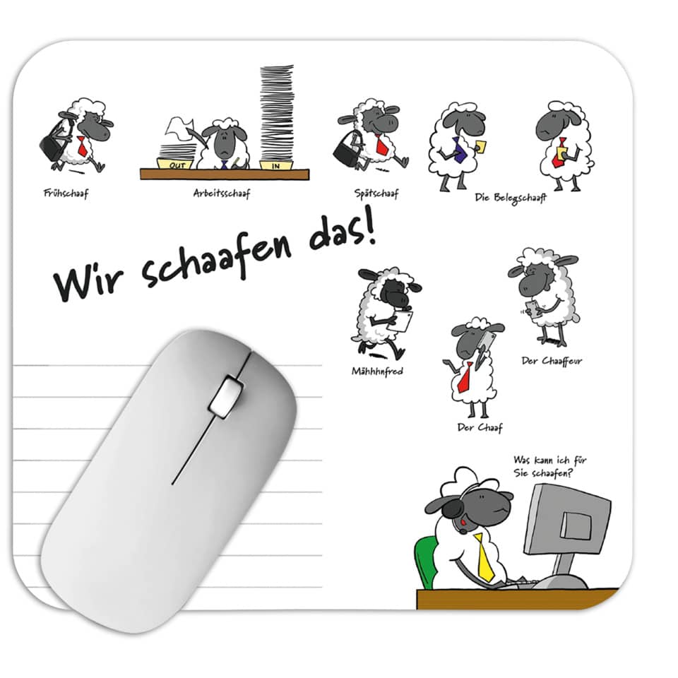 Schaf, Schreibtischunterlage, Kühe, Cartoon, Arbeitsnotizen