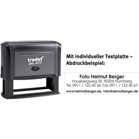 Printy mit Stempelplatte, 9 Zeilen
 TRODAT 4925P
