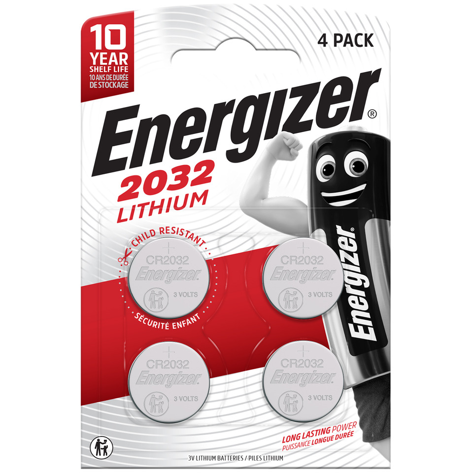 Lithium, Batterien, CR2032, 4er Pack, Energetizer