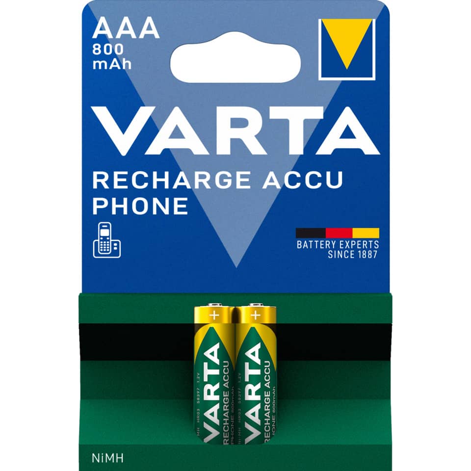 Batterie, AAA Akku, Recharge Akku, VARTA, NiMH