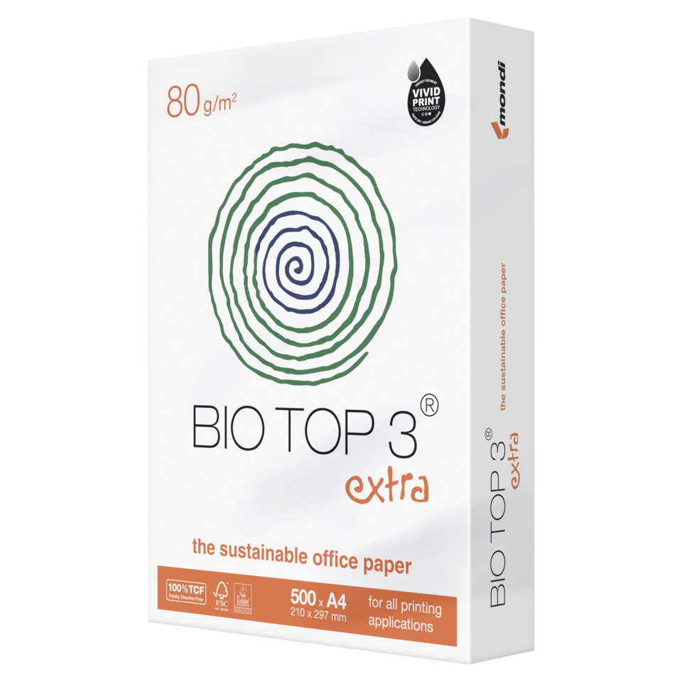 Biotop 3, Büropapier, A4, 500 Blatt, Recyclingpapier