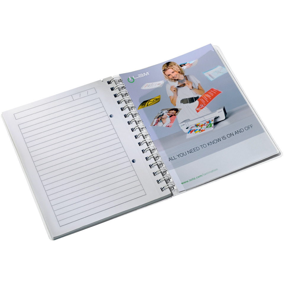 Spiral notebook, Notizbuch, Spiralbindung, Liniert, A4, Spiral notebook, Notizbuch, Spirale, TransparentesCover, Beschriftungsseite
