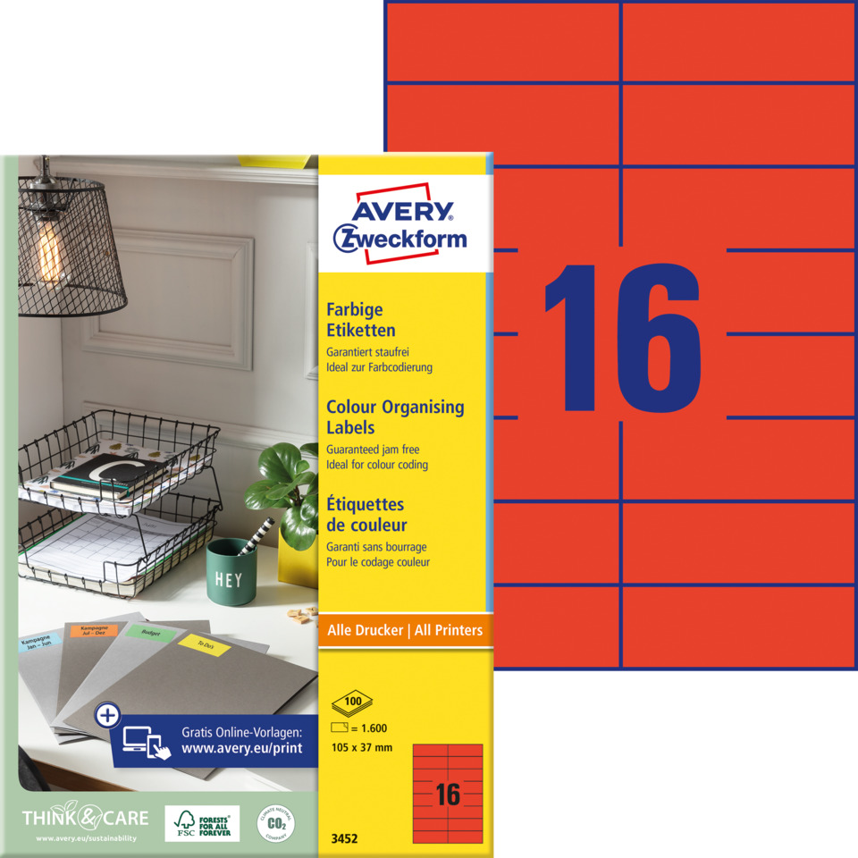 Farbig, Etiketten, Koordinationsleisten, Druckerpapier, Labelset