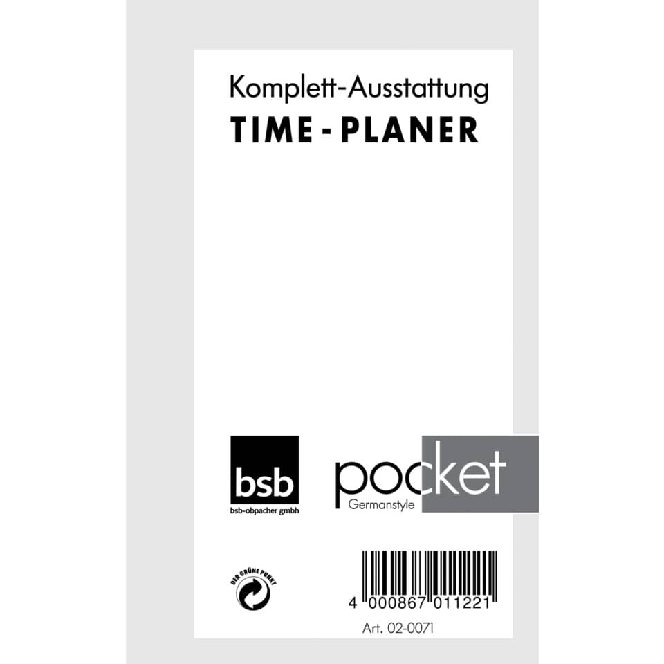 Text, Papier, Time-Planer, Komplett-Ausstattung, Barcode, Pocket, Germanystyle