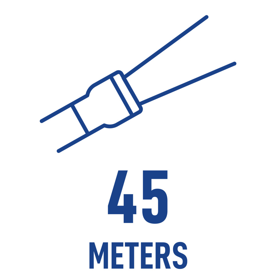 Kabel, Draht, zweipolig, Längenangabe, Messgrafik