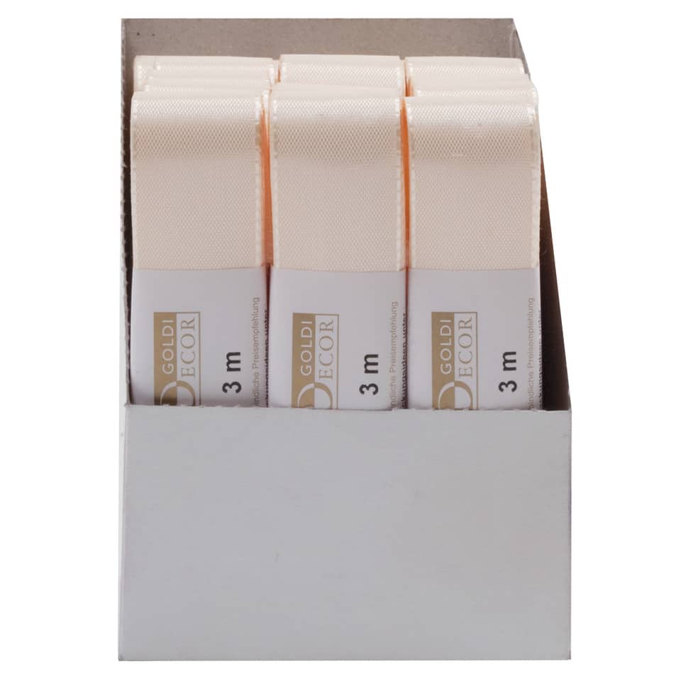 Taftband, 25mmx3m, creme GOLDINA 14450250211503