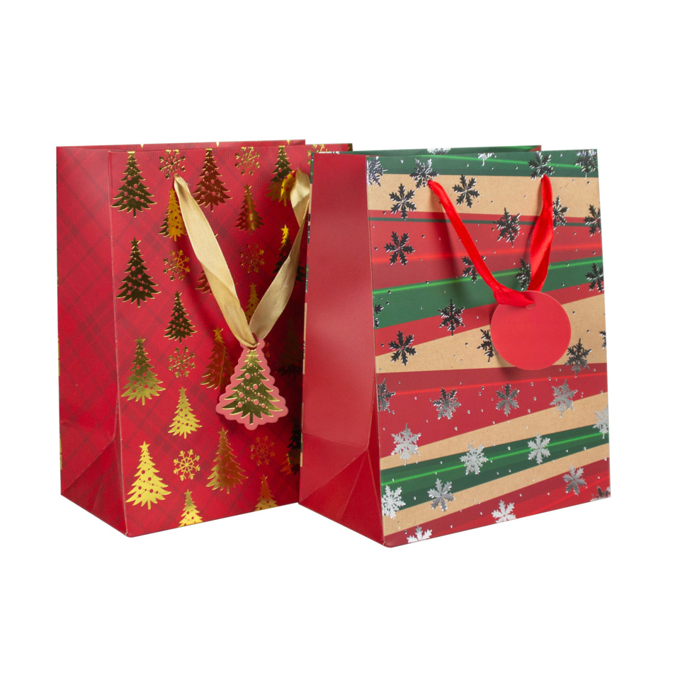 Geschenkverpackung, Weihnachten, Geschenkbeutel, Rot, Muster