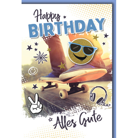 Werbung, Plakat, Skateboard, Person