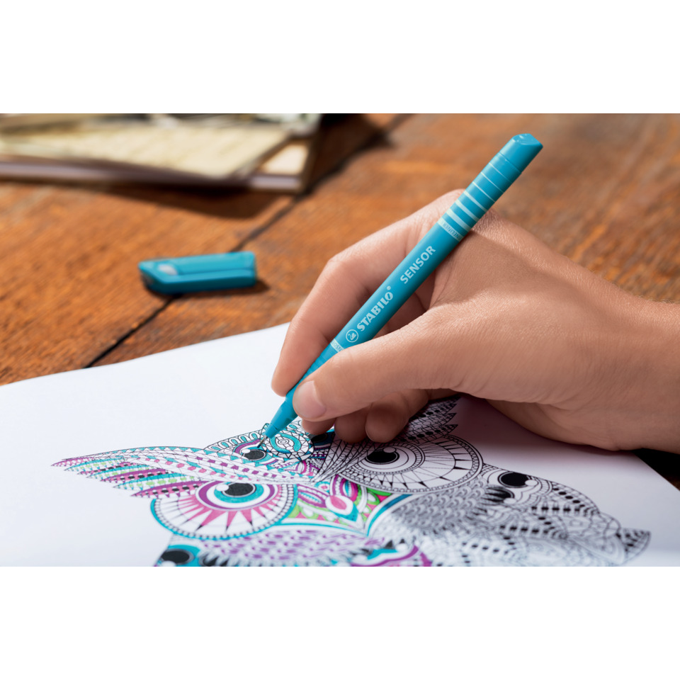 farbige coloring, Kugelschreiber, Kunstzeichnung, Eulenmuster, Malpapier
