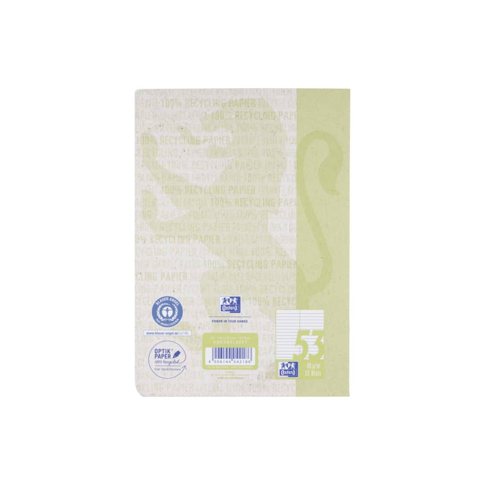 Notizbuch, Papiersammler, Recyclepapier, Liniert, Grün