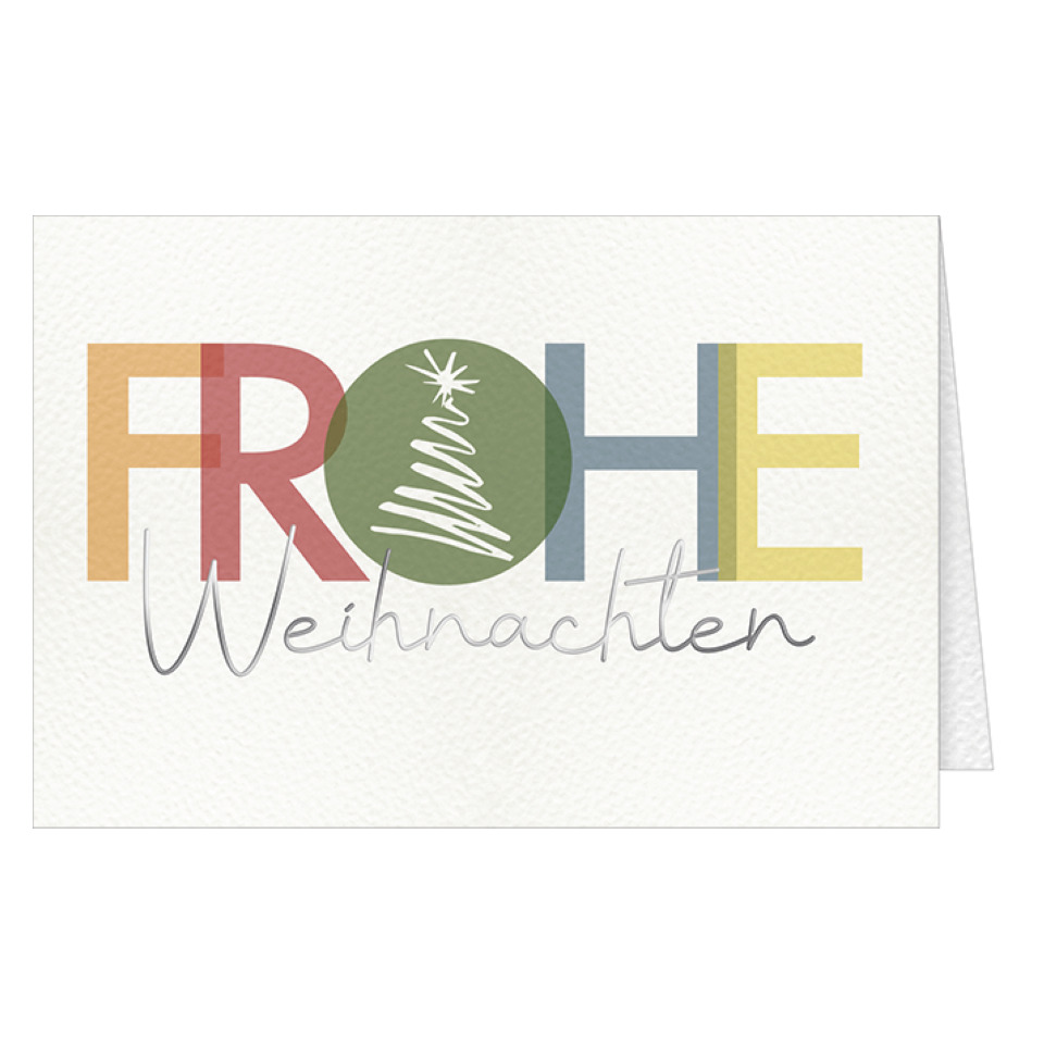 Weihnachten, Grußkarte, Fröhlich, Rundschrift, Weihnachtskarte