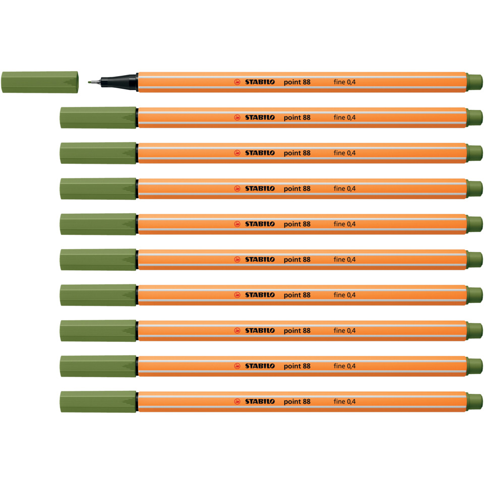 Bleistift, Grafikstift, Orange, Grün, Mine